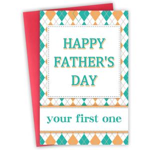 30 x First Fathers Day Card Gifts with Envelope Happy 1st Father's Day Cards Gift from Baby Boy Girl Fathers Day Greeting Card for First Time Dad to be New Dad Gifts for Men, Mix
