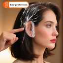 400 Pack Disposable Ear Covers for Shower Waterproof, Ear Shower Caps Hair Dye Ear Protectors for Adults - Clear Elastic Ear Caps for Bathing, Salon, Spa, Travel, Plastic Ear Covers for Showering