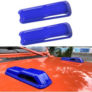 Engine Hood Hinge Cover External Decoration Accessories Compatible with 2018-2021 Jeep Wrangler JLU JL Sport Sahara Freedom Rubicon Unlimited, 2020 2021 Gladiator JT 2-Door and 4-Door - Blue