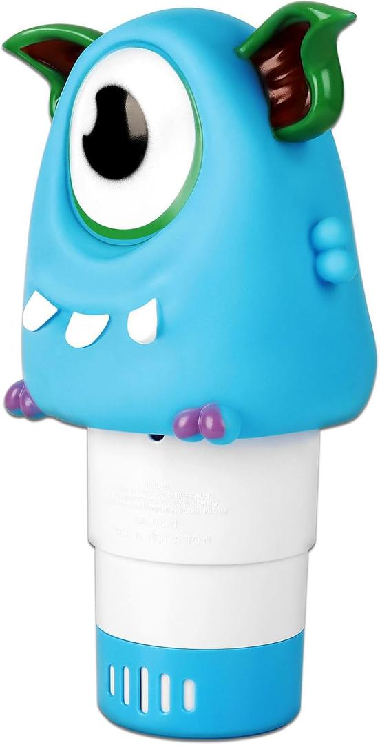 Pool Chlorine Floater, Chomper Collapsible Floating Chlorine Dispenser, Fits 1 and 3 Inch Tablets & Bromine Holder for Large and Small Pool, Hot Tub, Spa