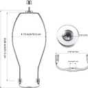 9 Inch Nickel Lamp Harp Holder Kit with Finial and Detachable Saddle Base, Light Duty, Saangseon  DIY Lighting Accessories Horn Frame Lampshade Bracket