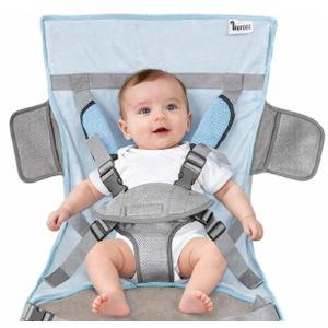 Toddler Airplane Seat Extender & Travel Bed-Enfant Travel Seat Cushion for Comfortable in-Flight Sleep. You can Strap The Child into a Chair at Home, at Church, Anywhere. (Blue)