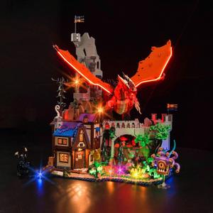 Upgraded Led Light Kit Compatible with Lego Dungeons & Dragons: Red Dragon's Tale Building Set, Lights Decoration Compatible with Lego 21348 (Model Not Included)