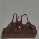 Avidlove Bralettes for Women Lace Racerback Bras Wireless Unlined Bralette Comfy Bra Sexy Lingerie No Padded (Small, Brown)