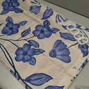 Voidborne Elegant Blue Floral and Leaves Shower Curtains Modern Simple Home Tub Bathroom Curtain Decorative,Quick Dry Washable Durable Polyester Fabric,Blooming Flower,72" W x 72" L