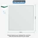 STONELITE FURNITURE 24" inch Square Tempered Glass Table Top - 1/4 inch Thickness & Flat Polished Edge - Clear Surface & Scratch Resistant - Ideal for Dining Room, Kitchen, Patio & Coffee Tables