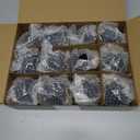 Jenaai 12 Pcs 2.36 Inch Black Glass Christmas Ball Ornaments Vintage Christmas Tree Decorations Mercury Glass Hanging Ornaments for Xmas Trees Party Garland DIY Craft Holiday Supplies, 6 Style