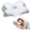 Cervical Neck Pillow, Ergonomic Memory Foam Pillows for Neck Pain Relief with Breathable Pillowcase, Adjustable Contour Neck Support Pillow for Side Back Stomach Sleepers, Odorless