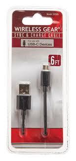 Wireless Gear Sync & Charger Cable 6ft, Pack Of 2