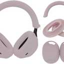 3 Set Case Cover for Sony WH-1000XM5 Headphones,Embody Ear Pad Cover/Headband Cover/Ear Cover Soft Silicone Headphones AccessoriesRose Grey