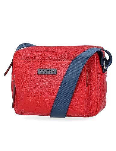 Nautica Women's Out and About Adjustable Crossbody Bag Purse, Red, One Size
