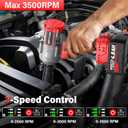 SEYVUM Cordless Impact Wrench, 1/2 Max Torque 600 Ft-lbs / 800 N.m Powerful Impact Gun, 20V 3500RPM Electric Impact Driver, 2 x 4.0Ah Battery & Fast Charger, 6 Impact Sockets, Carrying Case Included