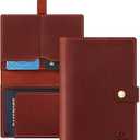 Jack&Chris Genuine Leather Passport Holder For Travel, RFID Blocking Handmade Passport Holder with Card Case Organized & Safe, Quality Travel Essentials for Women and Men for Gifting, Red