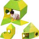 Asweets 18-Piece Magnetic Fort Building Kit for 3+ Kids, 18-pcs various shapes