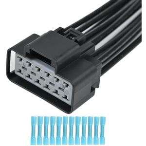 WPT928 Heated Cooled Seat Module Connector fit for 2003-2019 Ford F150 F250 Explorer Mustang Fusion Lincoln MKS Mercury Milan, 3U2Z-14S411-ZMB WPT-928, Plug Pigtail Wiring Harness