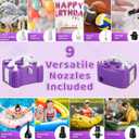 4-in-1 Electric Balloon Pump for All Balloons, Portable Dual Nozzle 600W Air Pump for Balloons, High Power Balloon Blower for Latex Foil 260q Mylar Balloon, Inflation Pool Float and Sports Balls