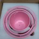 Pink Ceramic Flower Pots, Indoor Decorative Plant Pots Set of 3-4"+5"+6" Inch Small Glazed Succulent Planters with Drainage Hole, Modern Garden Pots with Saucer