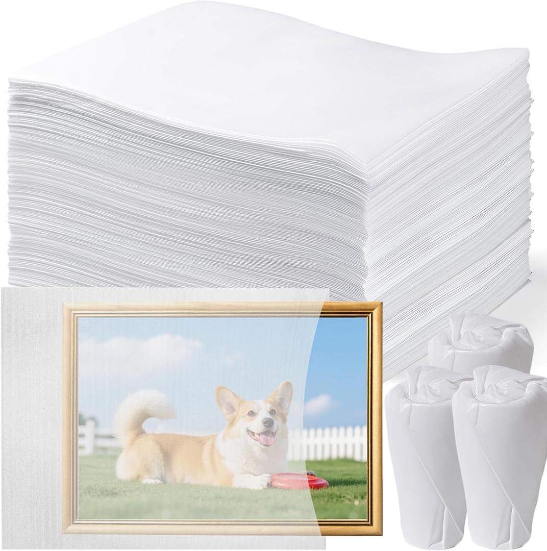 12"X 16" Packing Foam Pouches, 100 Pack Large Cushion Foam Pouches, Moving Cushion Wrap Pouch Protect Cups, crafts and Dishes- Ideal Packing Cushioning Bags for Moving, Packaging, Storage