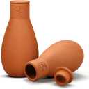Soilagua 16 oz Ollas Self Watering Terracotta Pots, Olla Plant Watering Globes, Self Watering Planter Insert for Outdoor & Indoor Plants, Vacation Watering Devices Spikes Waterer System, 2 Pack