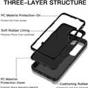 for Samsung Galaxy S26 Plus Case Heavy Duty Protective Shockproof Dropproof 3-Layer Full Body Protection [Without Screen Protector] Tough Rugged Case for Galaxy S26 Plus 6.7",Black