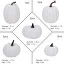 Artmag 8 Pcs Assorted Sizes Harvest White Artificial Pumpkins for Fall Halloween Thanksgiving Decorating Embellishing and Displaying