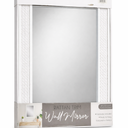 Rattan Trim Wall Mirror, 18' x1.25' x 23.75' , White
