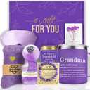 Mothers Day Grandma Gifts Care Package, Grandma Gifts from Grandkids Lavender Relaxing Spa Basket, Unique Self Care Get Well Soon Gift