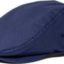 Men Ivy Cap Cotton Twill Newsboy Flat Hat (7 1/8, Navy)