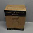 Vanpopubs 2 Pack 2.7 Gal Bathroom Trash Can with Lid, Automatic Trash Can Small Smart Garbage Can Touchless, Slim Motion Sensor Waterproof Plastic Trash Bins for Bedroom Office Kitchen Toilet (White)