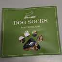 EXPAWLORER Anti Slip Dog Socks to Prevent Licking Paws, Dog Shoes for Hot Pavement, Dog Booties for Small Medium Large Senior Dogs, Traction Control Boots & Paw Protectors for Hardwood Floors (Small (4 Count), Khaki)