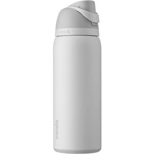 FreeSip Insulated Stainless Steel Water Bottle with Straw for Sports, Travel, and School BPA-Free Sports Water Bottle, 32 oz, Shy Marshmallow (32 Ounces)