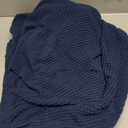 H.VERSAILTEX Super Stretch Individual Chaise Cover Sectional Couch Covers for L Shaped Sofa Both Left/Right Featuring Thick Jacquard Textured Twill Fabric (1 Piece Chaise Cover, Navy)