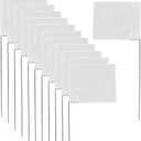 Marking 30 Pack Yard Flags - 12 x 2.5 x 3.5 Inch Landscape Flags for Lawn, Survey, Sprinkler & Irrigation (White)