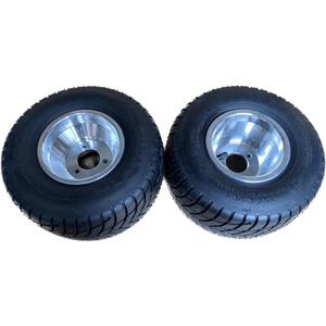 10'' X 4.5-5'' Go Kart Front Tires And Rims With 3 Holes, 2 Pcs In Box, Tires With Grain Surface To Increase Friction Coefficient And Improve Safety Performance, Drift Trike, Buggy
