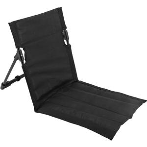Outdoors Beach Loungers, Beach Lounge Chairs, Beach Chairs, Portable Folding Beach Mat Lounge Chair with Oversized Zippered Pocket, Adjustable Backrest, Storage Pouch for Camping, Beach (Black)