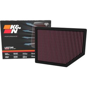 K&N High-Flow Original Lifetime Engine Air Filter: Increase Power: Premium, Washable: Compatible with 2022-2025 FORD: Bronco, Bronco Raptor, Ranger, Ranger Raptor, 33-5132