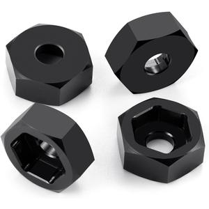 MORLORDY 4Pcs 8mm to 12mm Wheel Hex Hubs Adapter Big Wheel Conversion Kit for All 1/16 1/18 Scale RC Car Truck Which Hex is 8mm, Like Losi Mini-T 2.0 & Mini-B