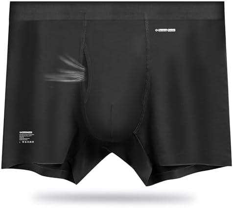 ABananaCover Premium Men's Naked Feeling Air Micro Modal Boxer Briefs with Functional Fly - Superior To Cotton Underwear - 3X Softer Than Cotton - 3" Snug-Fit Athleisure Trunks-Wolfram Black, Small