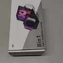 300W Charging Station for Multiple Devices, 8 Port Multi USB C Fast Charger Station Dock for MacBook iPhone 17/16/15/14/13/12 Samsung Pixel Series iPad, Black (6 Mixed Short Cables Included)