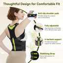 Posture Corrector for Women & Men, Breathable Full Back Brace Support for Hunchback, Adjustable Invisible Shoulder Straightener for Upper & Lower Back Pain Relief, Daily Wear for Office & Home, Medium