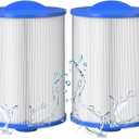 ROYOR PWW50 Spa Filter for Hot Tub - Hot Tub Filters Replacements Unicel 6CH-940, PWW50P3 (1-1/2" Coarse Thread), Filbur FC-0359, Waterways 817-0050, 45 Sq. Ft. Viking Spa Filter, 2 Pack
