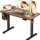 BIZUM Standing Desk Electric Adjustable Computer Desk-Stand up Desk Office Gaming Home Office Memory Desks 48x24 inches Black Frame/Rustic Brown Top (47.2*23.6 Inch)