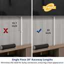 ZhiYo Wall Cord Concealer 156in (4X L39in), TV Cord Hider for Wall Mounted TV, Self-Adhesive Paintable Wire Covers for Cords, White Cord Cover, Half Round Cable Raceway, 1in (W) x 0.5in (H)