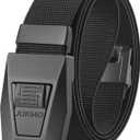 JUKMO Men's Tactical Belt Quick Release Nylon Web for Military Golf Hiking Rigger Heavy Utility Duty Work in Gift Box (Small-for Waist 30"-36" (Length 45"), Black)