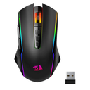 Redragon Wireless Gaming Mouse, Tri-Mode 2.4G/USB-C/Bluetooth Mouse Gaming, 12000 DPI, RGB Backlit, Fully Programmable, Rechargeable Wireless Computer Mouse for Laptop PC Mac, Black, Style: Bluetooth/ 2.4G/ Wired