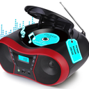 Boombox CD Player Portable, Portable CD Players for Home, Radio CD Player Stereo with AUX/USB/FM/Bluetooth, AC/Battery, Sleep Timer, Boom Box with Bluetooth Gift for Kids,Seniors,Home, Red
Amazon's Choice