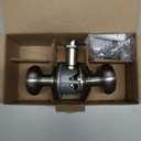 Schlage F10 GEO 619 Georgian Door Knob, Hall & Closet Passage Lock, Satin Nickel