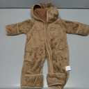 Infant Snowsuit Newborn Bear Outfit Baby Girls Boys Winter Clothes Warm Fold Over Mittens Footies Romper, 6-9 months