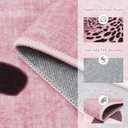OJIA Leopard Print 5x7 Area Rugs for Living Room, Soft Washable Rugs for Bedroom Ultra-Thin Non-Slip Moden Pink Rug, Stain Resistant Nursery Rug Carpet for Kids Playroom Classroom Dining Room