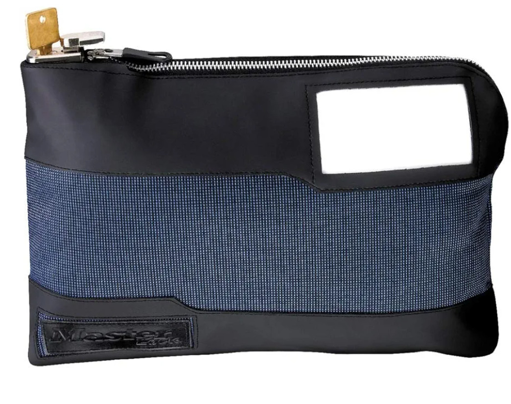 Master Lock Money Bag with Key Lock and Zipper for Cash, 11-1/2 in. Long Locking Portable Travel Money Pouch Protects Passports, Valuables, 7120